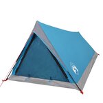 vidaXL Tente de camping 2 personnes bleu imperméable