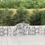 vidaXL Paniers à gabions arqués 10 Pièces 200x30x60/80 cm Fer galvanisé