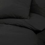 vidaXL Ensemble de housse de couette Noir 140x200 cm Microfibre légère