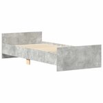 vidaXL Cadre de lit sans matelas gris béton 75x190 cm