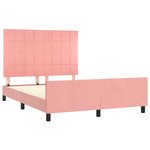 vidaXL Cadre de lit sans matelas rose 140x200 cm velours
