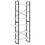 vidaXL Armoire haute Blanc 100x30x210 cm Bois de pin solide