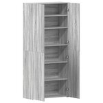 vidaXL Armoire à chaussures Gris Sonoma 80x35 5x180 cm Bois d'ingénierie