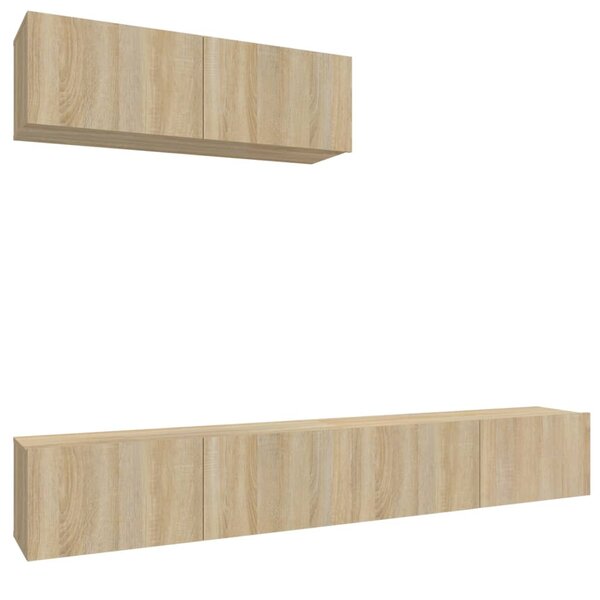 vidaXL Ensemble de meubles TV 3 Pièces Chêne sonoma Bois d'ingénierie