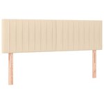 vidaXL Sommier à lattes de lit avec matelas Crème 140x200 cm Tissu