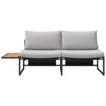 vidaXL Canapé de jardin 2 places avec coussins gris clair