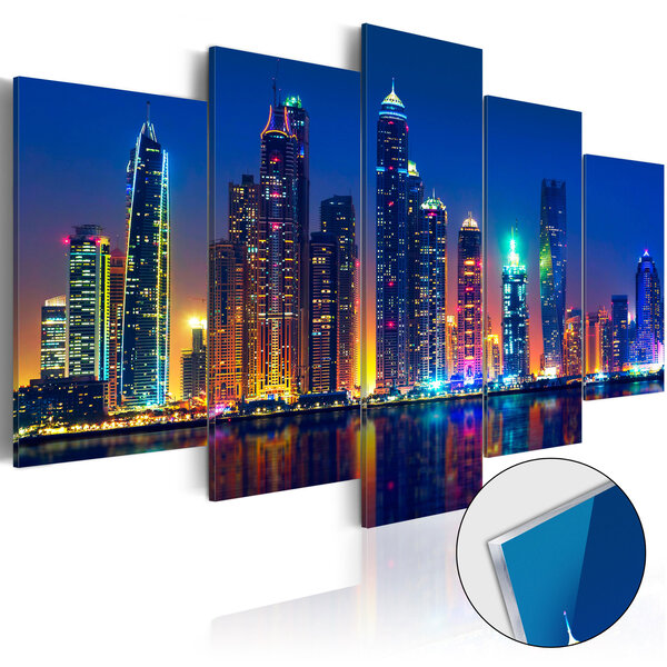 Tableau sur verre acrylique - nights in dubai [glass] l x h en cm 200x100