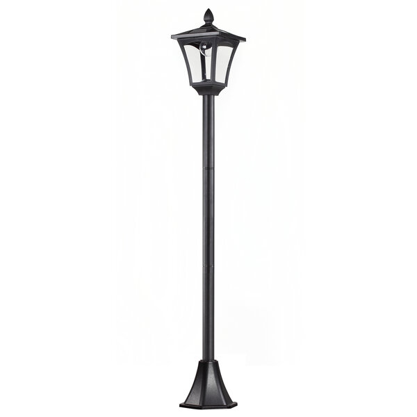 Luminaire extérieur solaire lampadaire lanterne classique LED 40 Lm dim. 18L x 18l x 160H cm noir