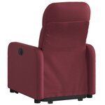 vidaXL Fauteuil inclinable électrique rouge bordeaux tissu