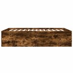 vidaXL Cadre de lit sans matelas chêne fumé 140x190 cm