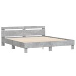 vidaXL Cadre de lit sans matelas gris béton 200x200 cm