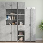 vidaXL Armoire de rangement mince gris béton 40x42 5x225 cm