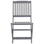 vidaXL Chaises pliables d'extérieur lot de 4 et coussins Bois d'acacia