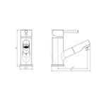 SCHÜTTE Mitigeur de lavabo avec spray rétractable CORNWALL