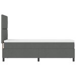 vidaXL Lit avec Sommier et Matelas & LED Gris Foncé 80x200 cm Tissu