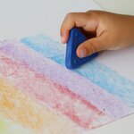 PRIMO 077TRI30 Triangles a la cire pour frottage, extremement durables, super résistants, en pot a 30 pieces, 10 couleurs differénte