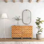 vidaXL Armoires latérales 2 Pièces marron et noir 60x33 5x75 cm