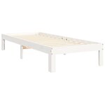 vidaXL Cadre de lit sans matelas blanc 100x200 cm bois de pin massif