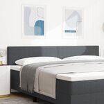 vidaXL Tête de lit Design Simple Gris Foncé 200 cm Tissu en Velours Côtelé