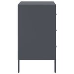 vidaXL Table de chevet anthracite 36x39x68 cm acier laminé à froid