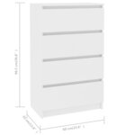 vidaXL Buffet Blanc 60x35x98 5 cm Bois d'ingénierie