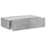 vidaXL Meuble TV avec éclairage LED gris béton 60x35x15 5 cm