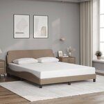 vidaXL Cadre de lit sans matelas cappuccino 160x200 cm similicuir