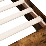 vidaXL Cadre de lit chêne fumé 90x190 cm bois d'ingénierie