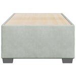 vidaXL Cadre de lit Gris clair 90x190 cm Velours