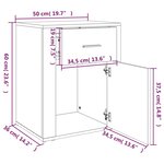 vidaXL Table de chevet Blanc 50x36x60 cm Bois d'ingénierie
