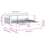 vidaXL Lit de jour avec gigogne sans matelas vert foncé 90x200 cm