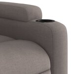 vidaXL Fauteuil de massage inclinable Taupe Tissu