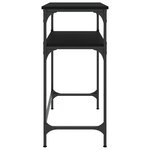 vidaXL Table console noir 75x35 5x75 cm bois d'ingénierie