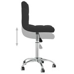 Chaise fauteuil siège pivotante de bureau informatique étude tissu noir 02_0024159
