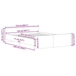 vidaXL Cadre de lit sans matelas sonoma gris 150x200 cm