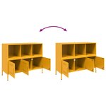vidaXL Buffet jaune moutarde 100 5x39x79 cm acier laminé à froid