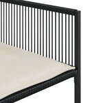 vidaXL Ensemble à manger de jardin 9Pièces coussins noir résine tressée