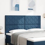 Tête de lit LED vidaXL design blocs diamant bleu 180 cm tissu