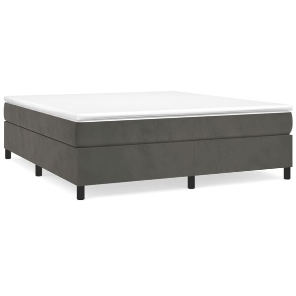 vidaXL Cadre de lit sans matelas gris foncé 200x200 cm velours