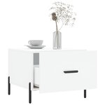 vidaXL Tables basses 2 Pièces blanc 50x50x40 cm bois d'ingénierie
