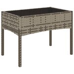Salon de jardin meuble d'extérieur ensemble de mobilier 4 pièces avec coussins gris résine tressée 02_0016148
