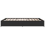 vidaXL Cadre de lit noir 120x200 cm bois d'ingénierie et métal
