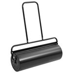 vidaXL Rouleau à gazon de jardin avec poignée noir 63 L fer et acier