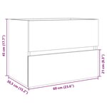 vidaXL Armoire d'évier Chêne sonoma 60x38 5x45 cm Aggloméré