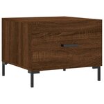 vidaXL Tables basses 2 Pièces chêne marron 50x50x40 cm bois d'ingénierie