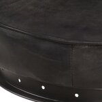 vidaXL Tabourets de bar lot de 2 noir cuir véritable de chèvre