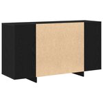 vidaXL Buffet en chêne noir Chêne noir Placage en bois 135 x 41 x 75 cm