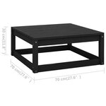 Salon de jardin meuble d'extérieur ensemble de mobilier 10 pièces avec coussins noir bois de pin massif 02_0015110