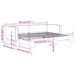 vidaXL Lit de jour avec gigogne sans matelas gris clair 80x200 cm