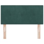 Tête de lit LED vidaXL Capitonnée Vert Foncé 90 cm Velours